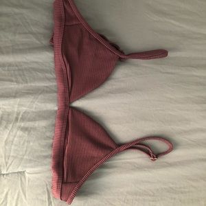 Purple triangle bikini top